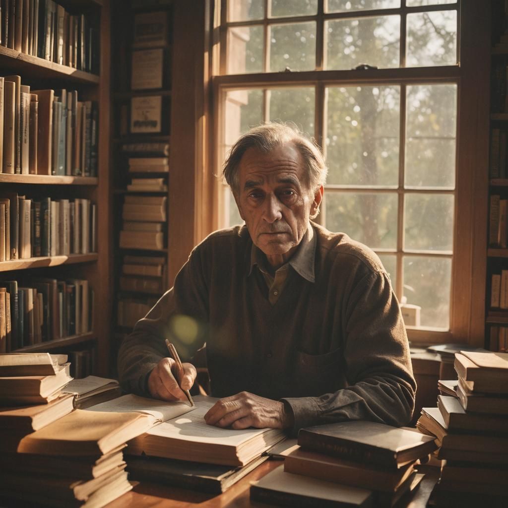 Contemplative Portrait in Warm Tones