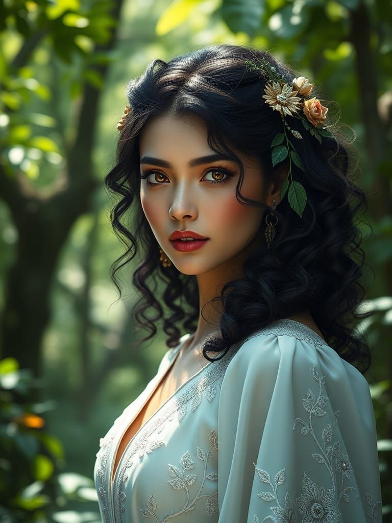 Mystical Maiden of the Enchanted Forest
