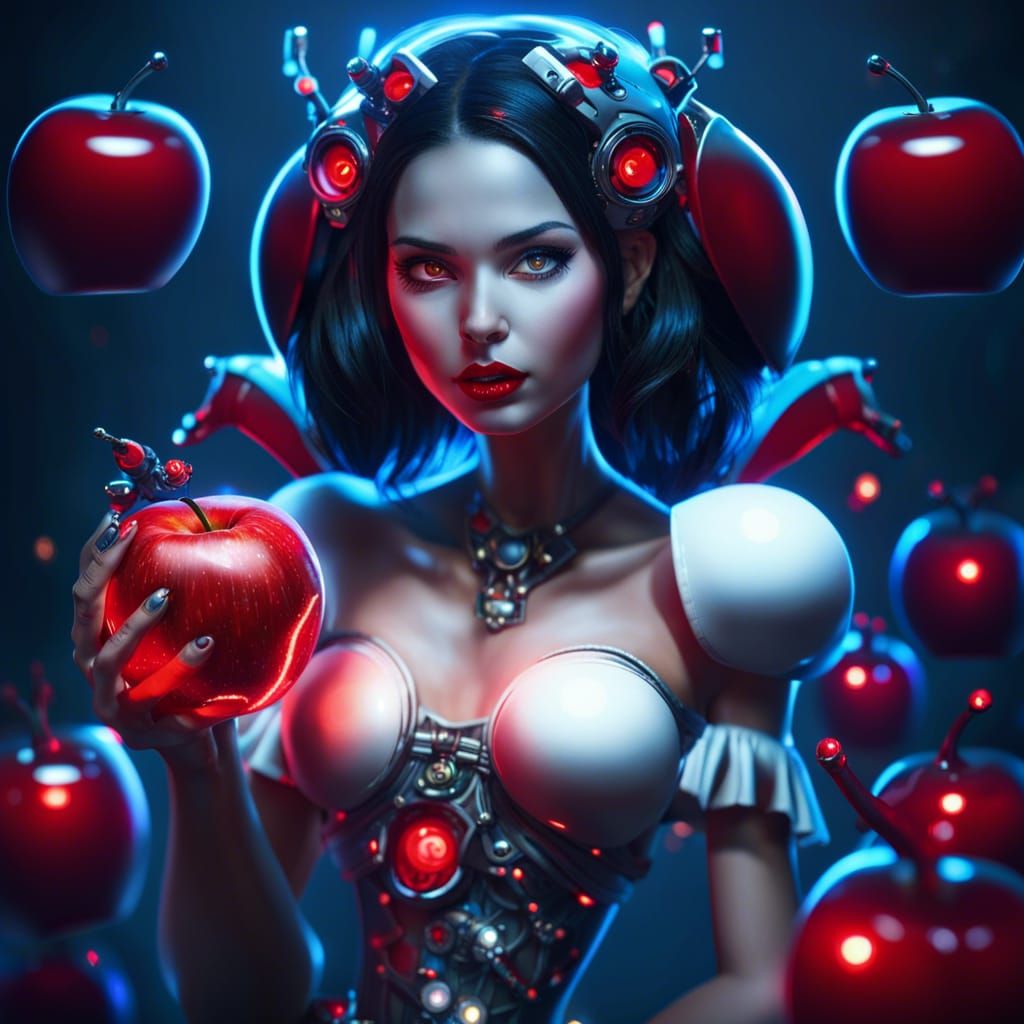 Cyberpunk Snow White with Magic Apple