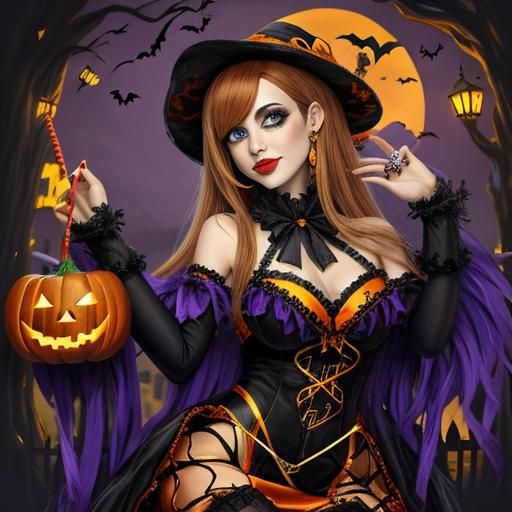 Festive Halloween Carnival Scene