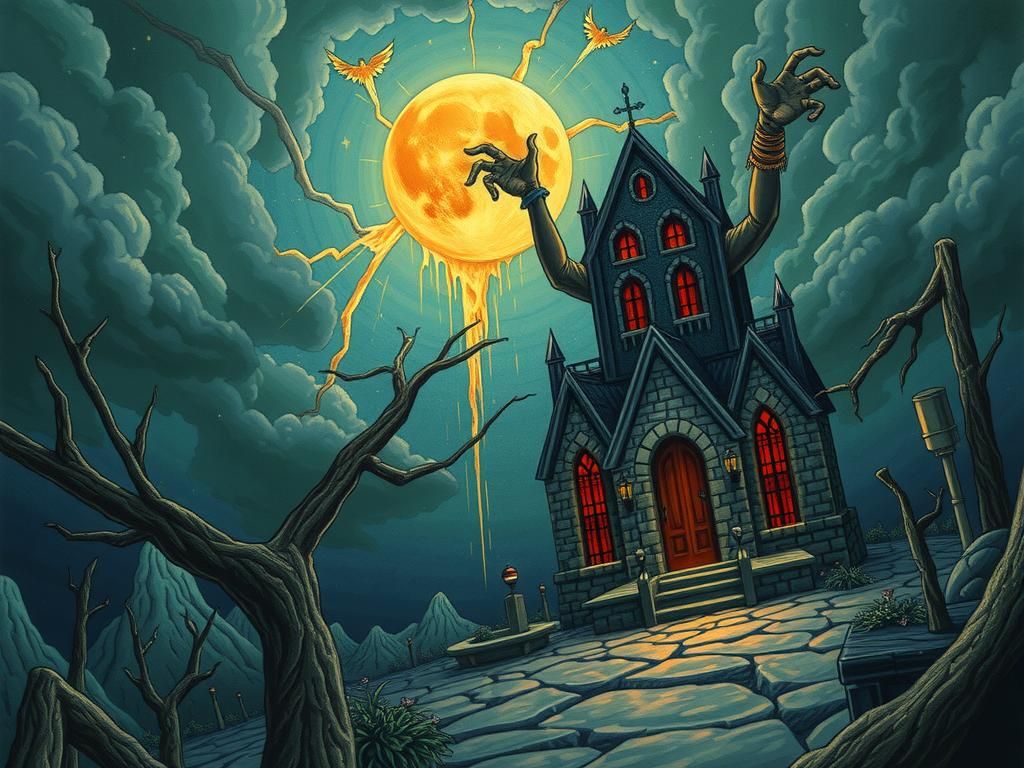 AI Generated Nightmarish Dreamscape