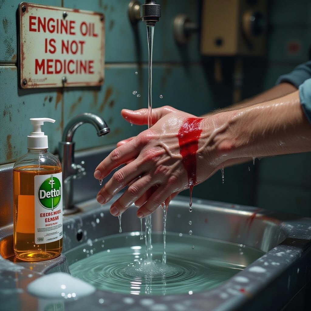 Washing a Deep Cut: Gritty Industrial Realism