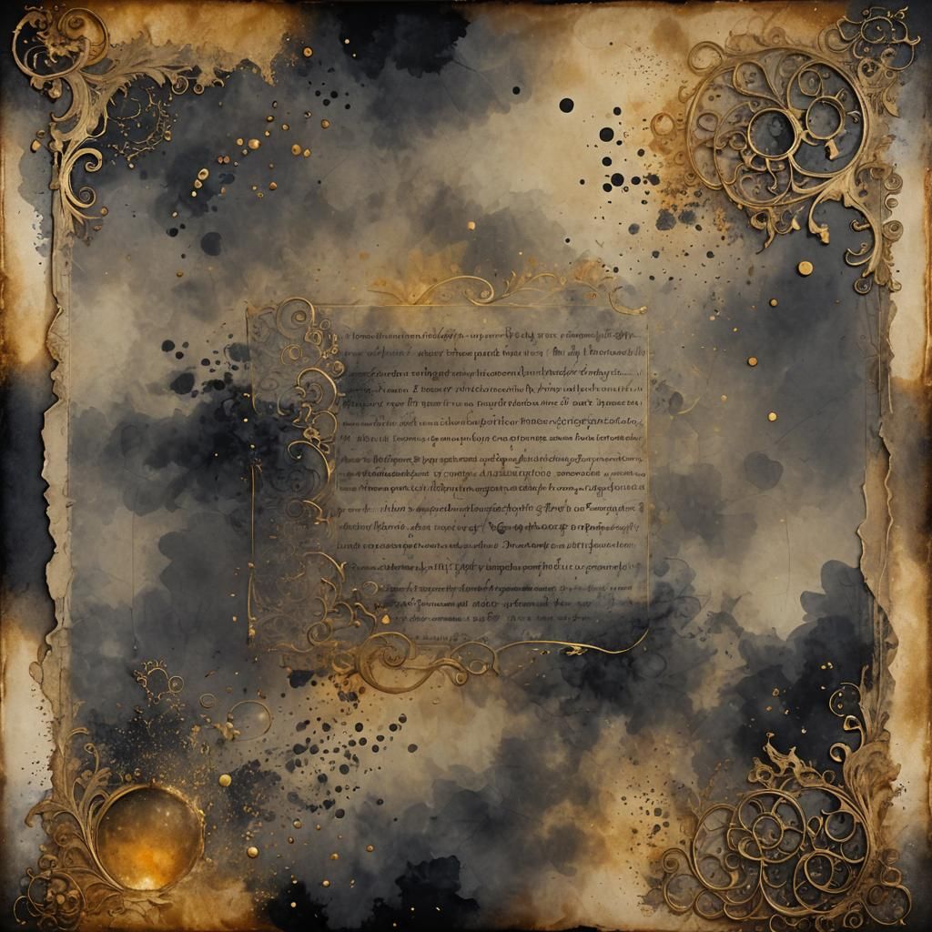 Macro Photo of Worn Parchment with German Text