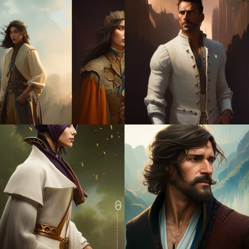 Detailed Portrait of a Peasant DND Character