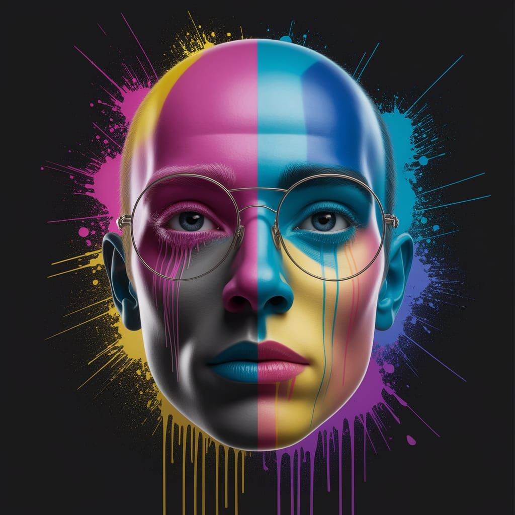 Elegant Geometric Forms in a Vibrant Polychromatic Palette