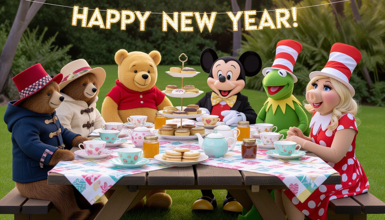 New Year's Eve Tea Party with Beloved Characters