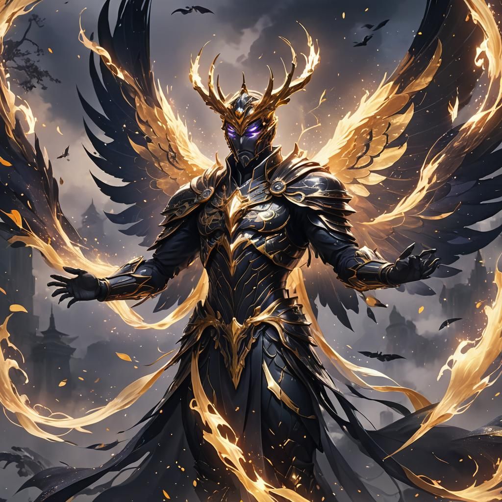 Ethereal Monarch Soaring Through a Mystical Sky