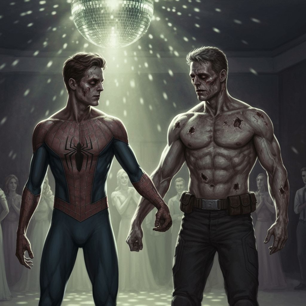 Zombie Superheroes Dance at Eerie Prom Night