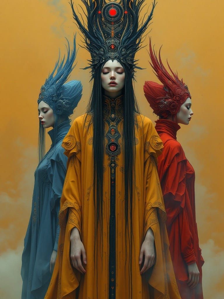 Surreal Fashion Queens in Ethereal Ambiance