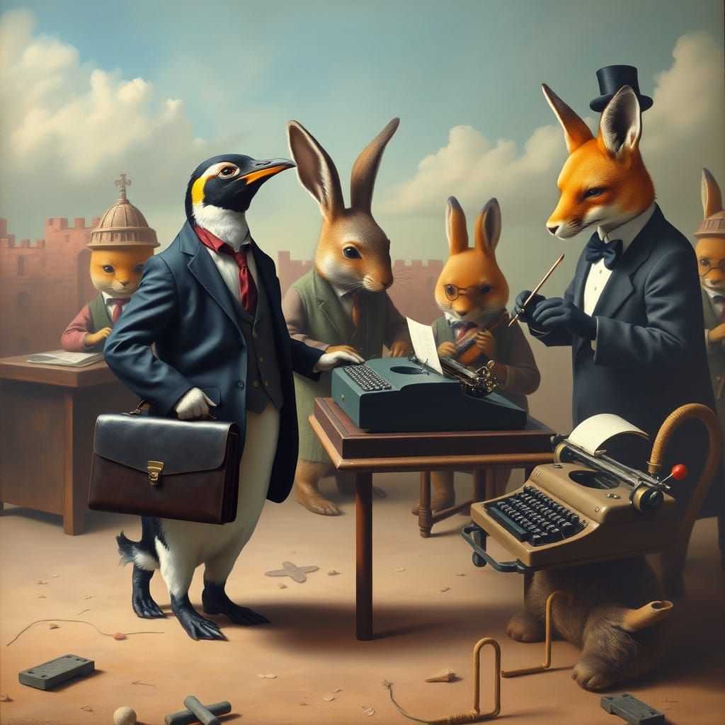 Surreal Animals in Human Roles