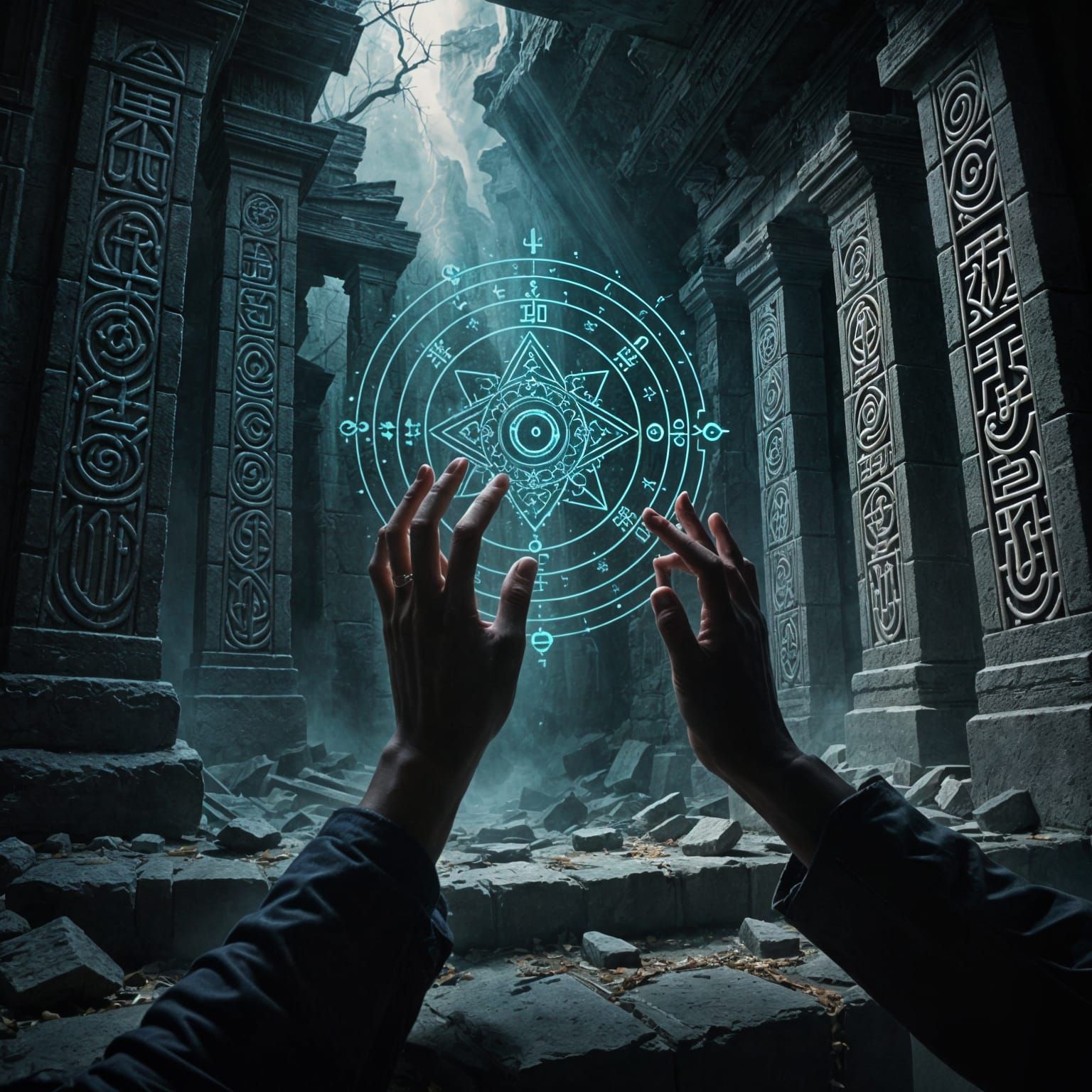 Ethereal Rhythmic Glyph in Vibrant Colors