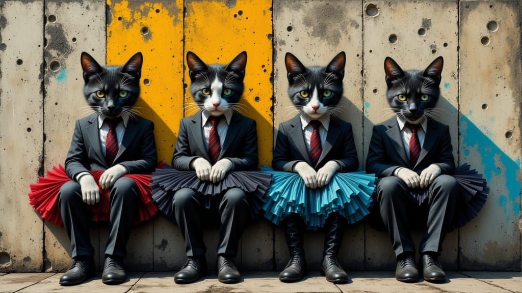 Gangster Kittens in Tutus: Abstract Surrealism