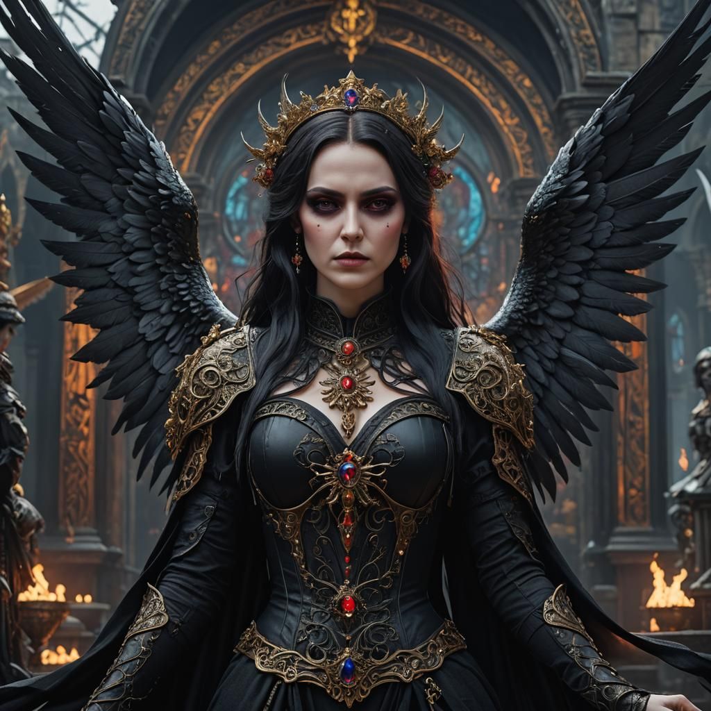 Gothic Victorian Angel of Death Portrait in Unreal Engine