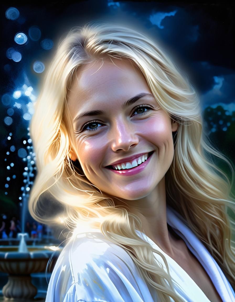 Ethereal Woman in Chiaroscuro Renaissance Painting