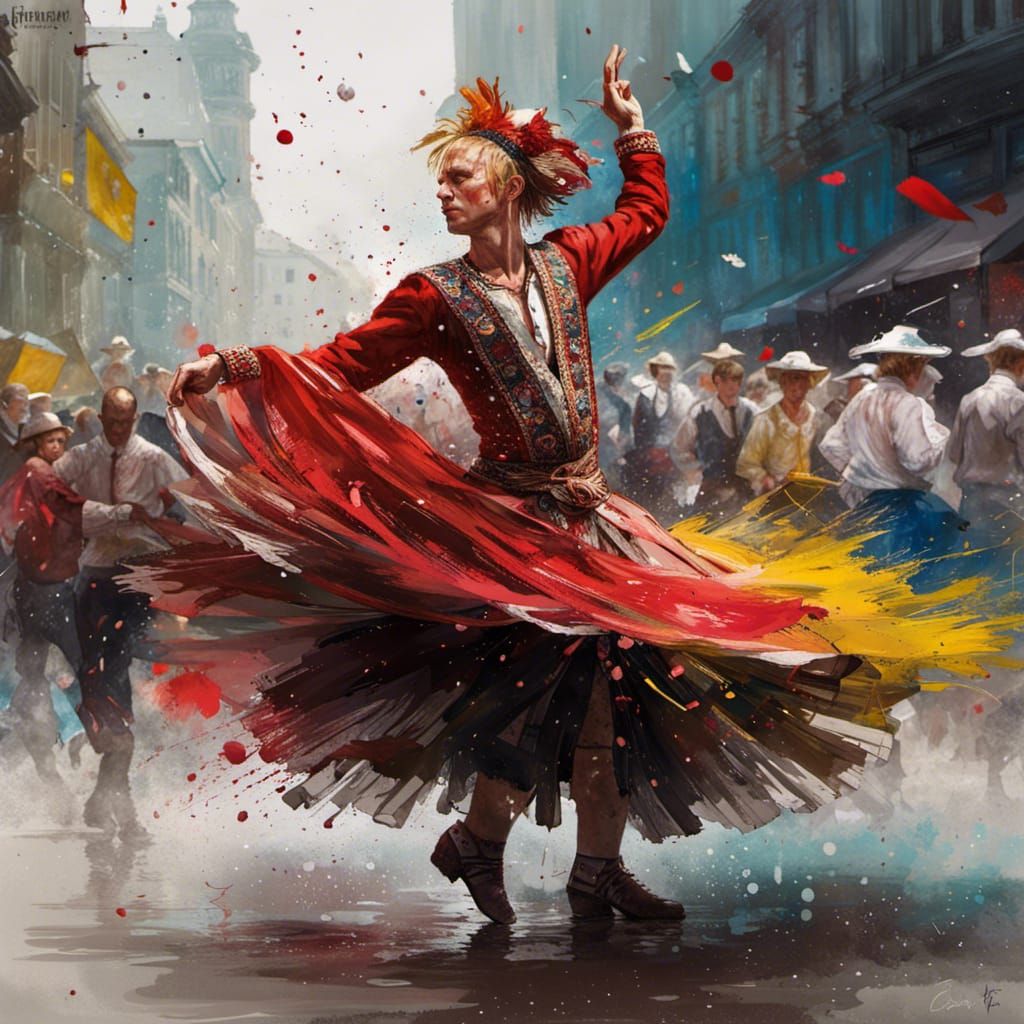 Traditional Latvian Folk Dancer