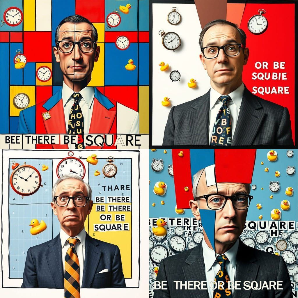 Geometric Chaos in a Surreal Digital Collage