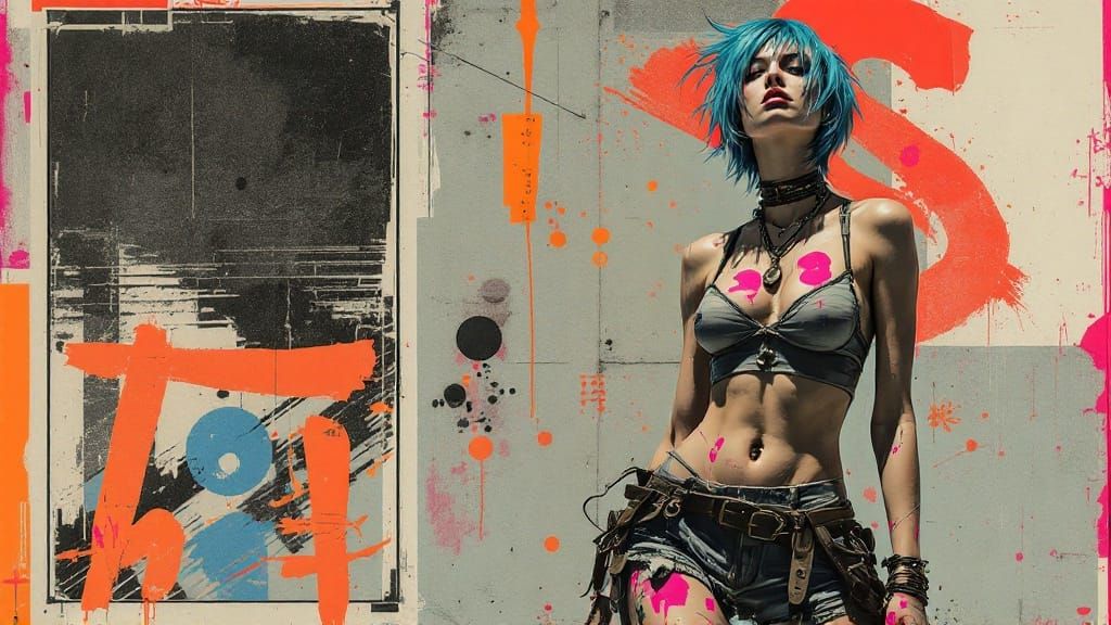 Rebellious Youth in Neon Apocalypse