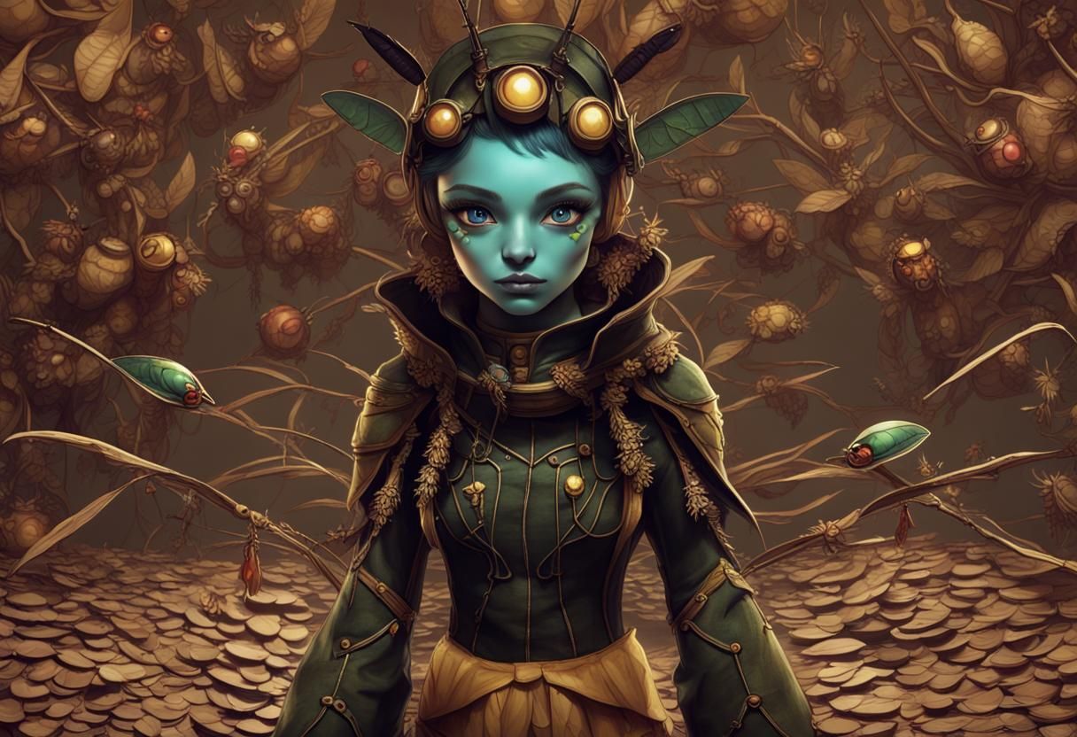 Androgynous Pixie with Insect Features