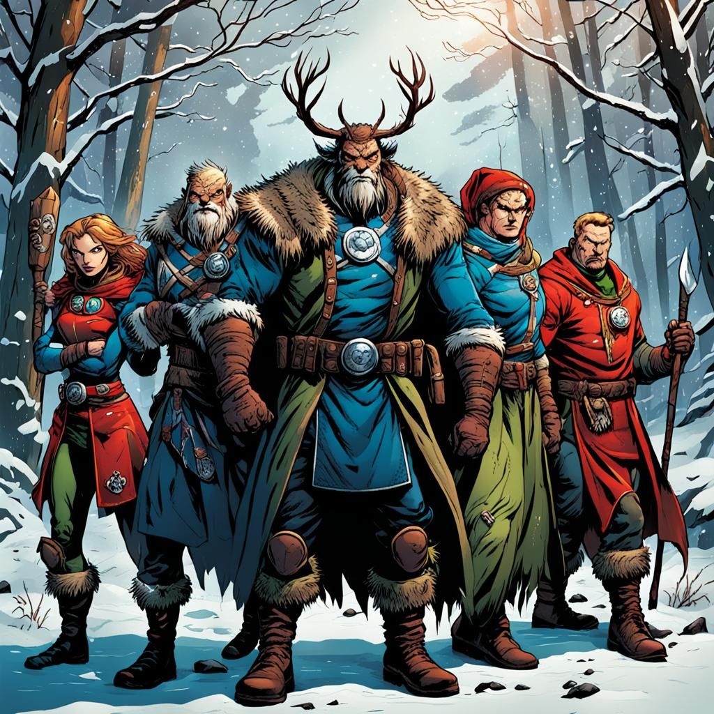 Russian Comic Book Superheroes Team