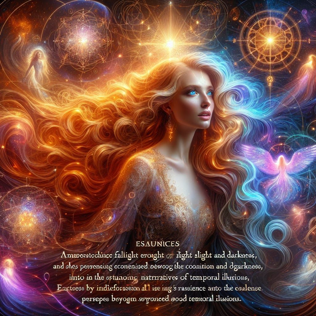 Cosmic Seer Woman's Ethereal Enlightenment