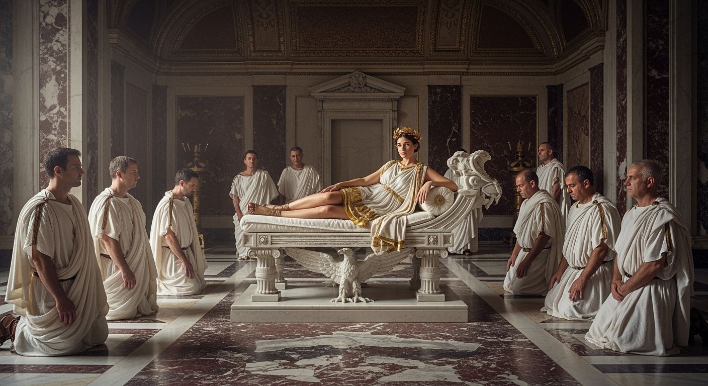 Empress Messalina in a Luxurious Roman Palace