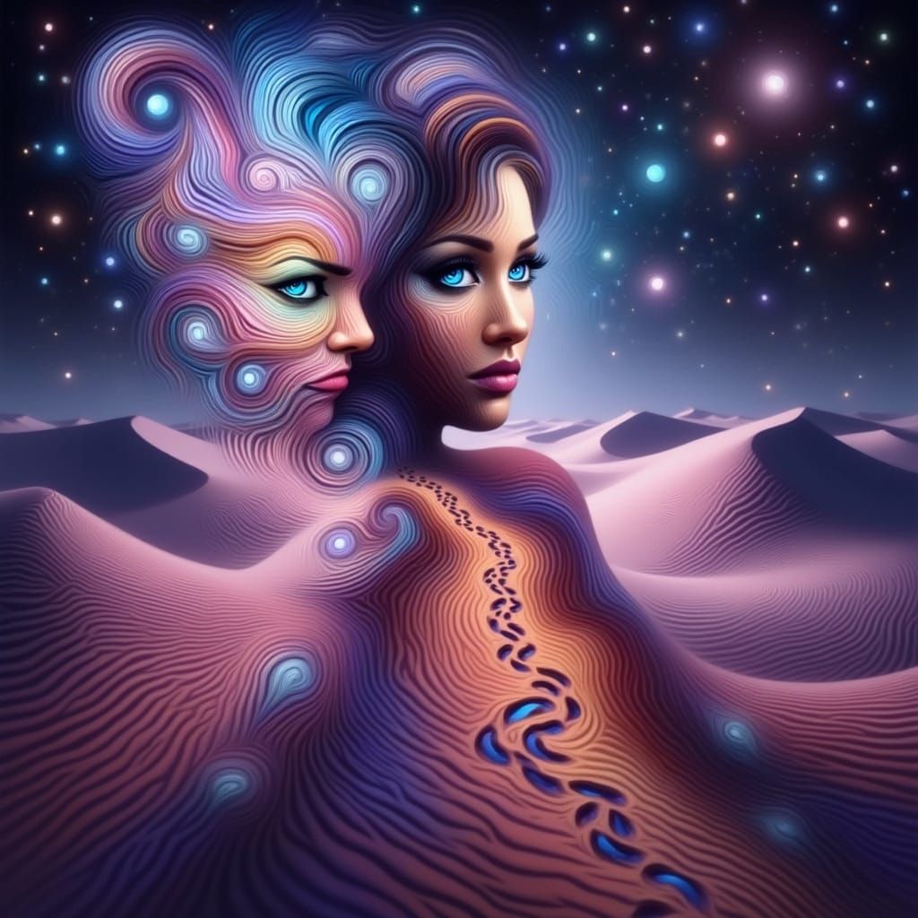 Ethereal Eyes in Neon Hues
