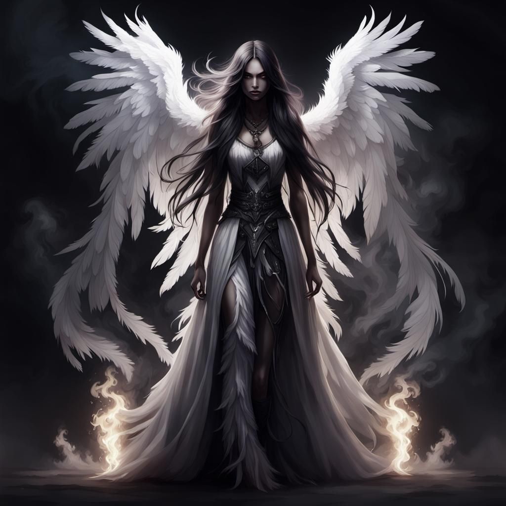 Half Demon Half Angel in Darkness