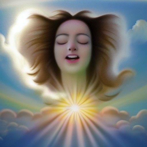 Heavenly Sunshine Beams Through Clouds