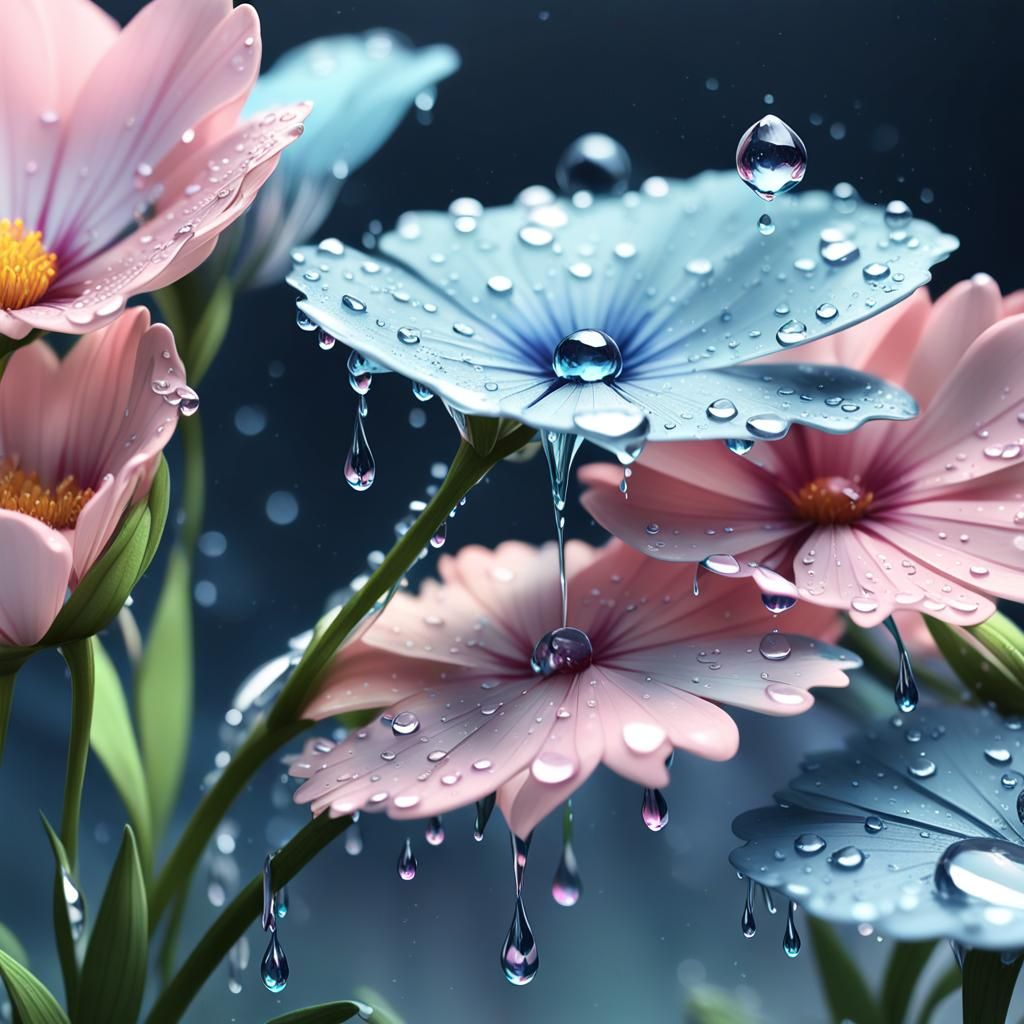 Anime Flower Petal in Hyper-Realistic 3D