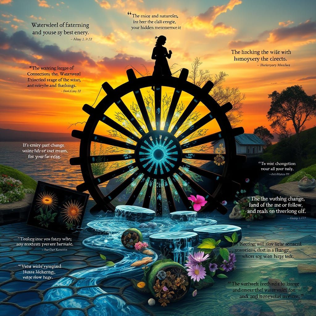 Ethereal Waterwheel in Cosmic Harmony