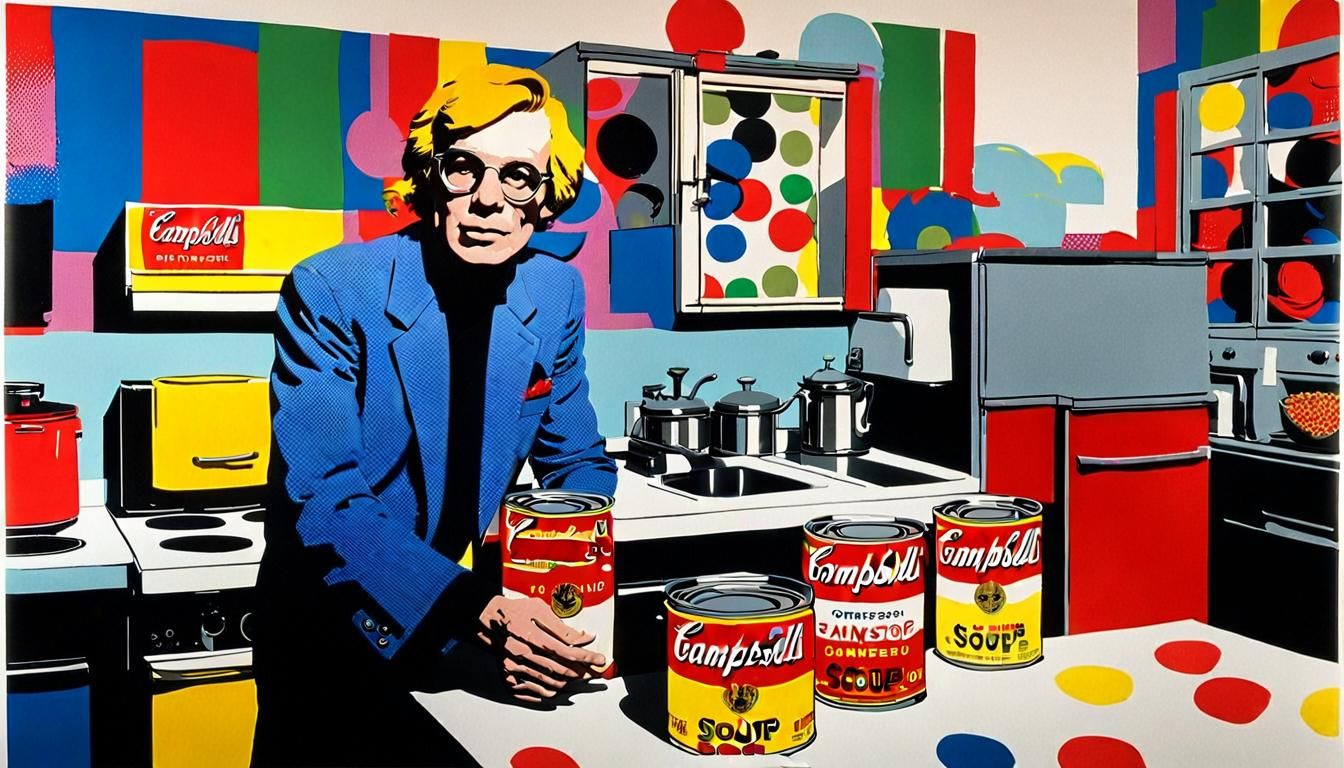 Warhol Dinner Party in Pop Art Style
