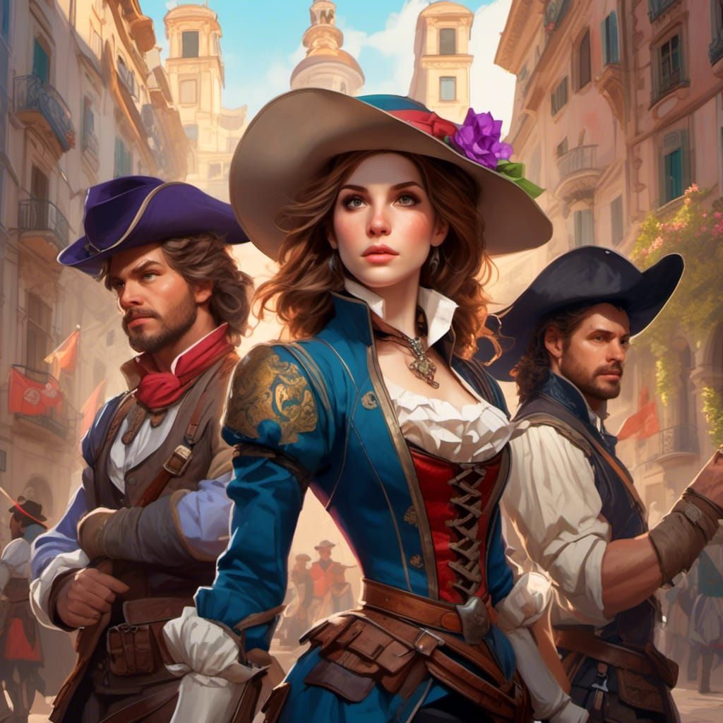 Anna Kendrick as Musketeer in Madrid, Detailed Portrait