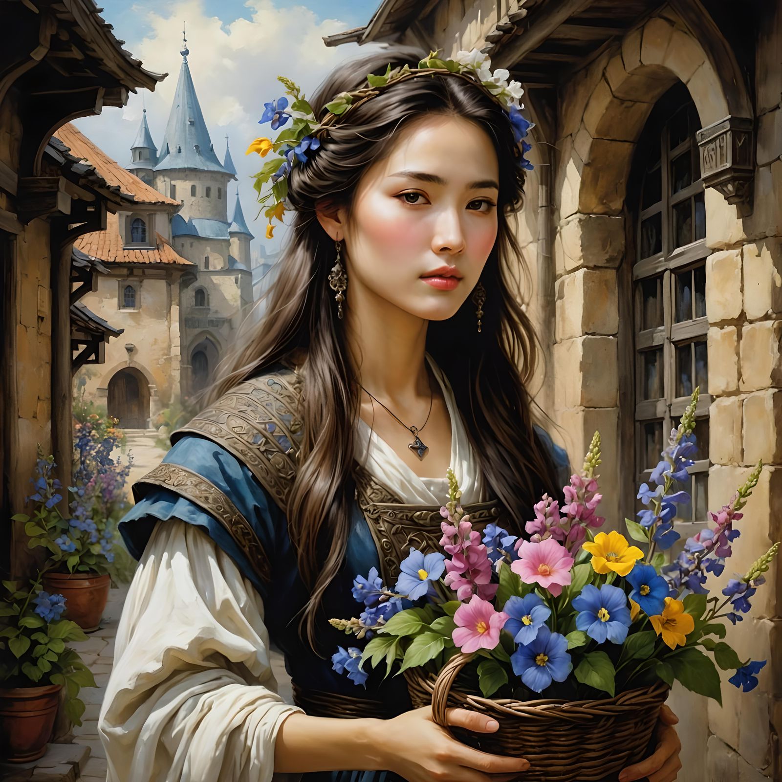 Herbalist with Flowers