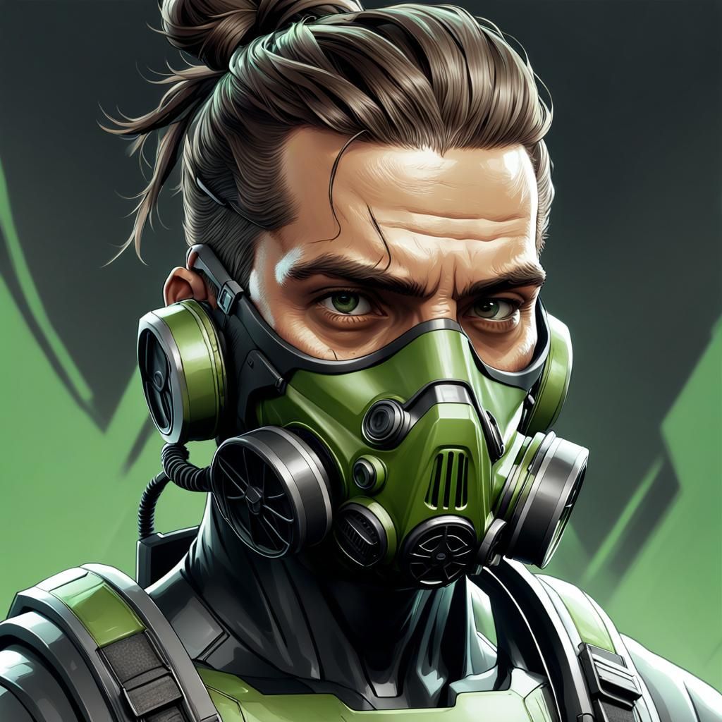 Man in Exo-Suit: Detailed Digital Portrait