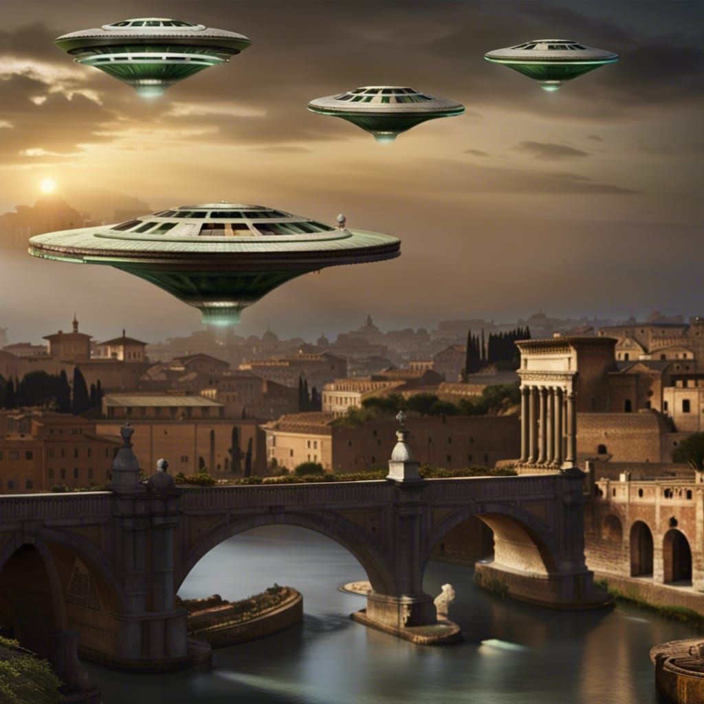 UFO Ghost Ships Over Ancient Rome