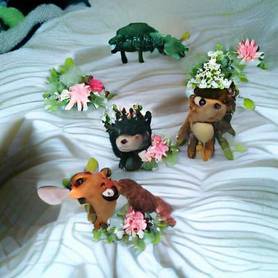 Forest Animals Wearing Flower Crowns