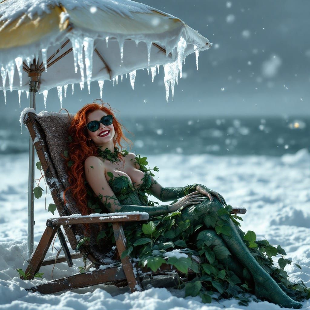 Winter beach, Poison Ivy