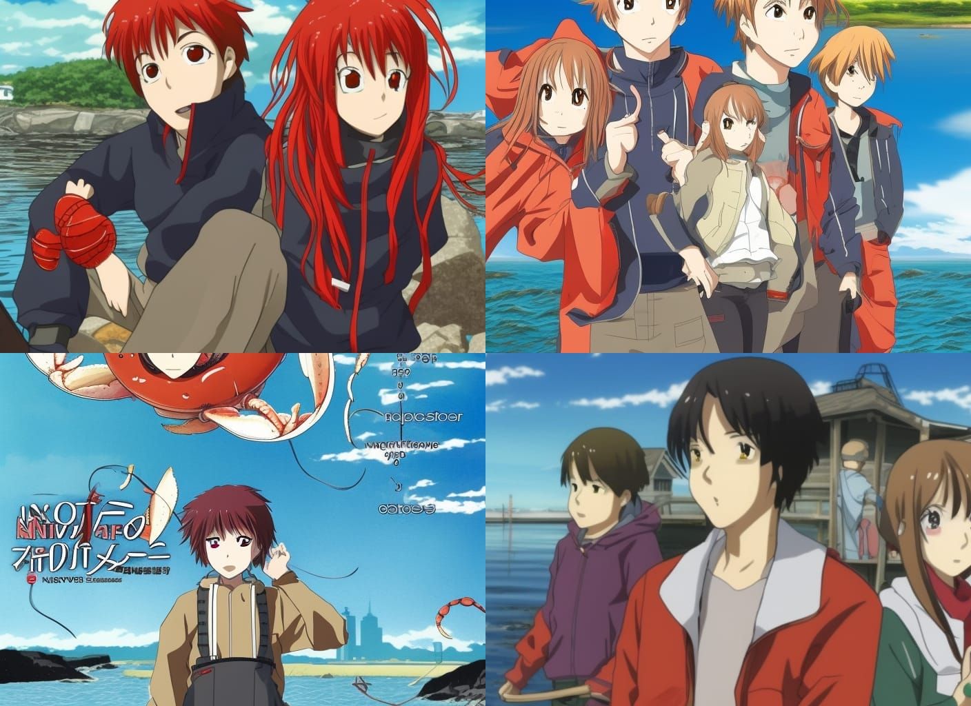 Anime Scene: Native Lobster Fishermen in Halifax