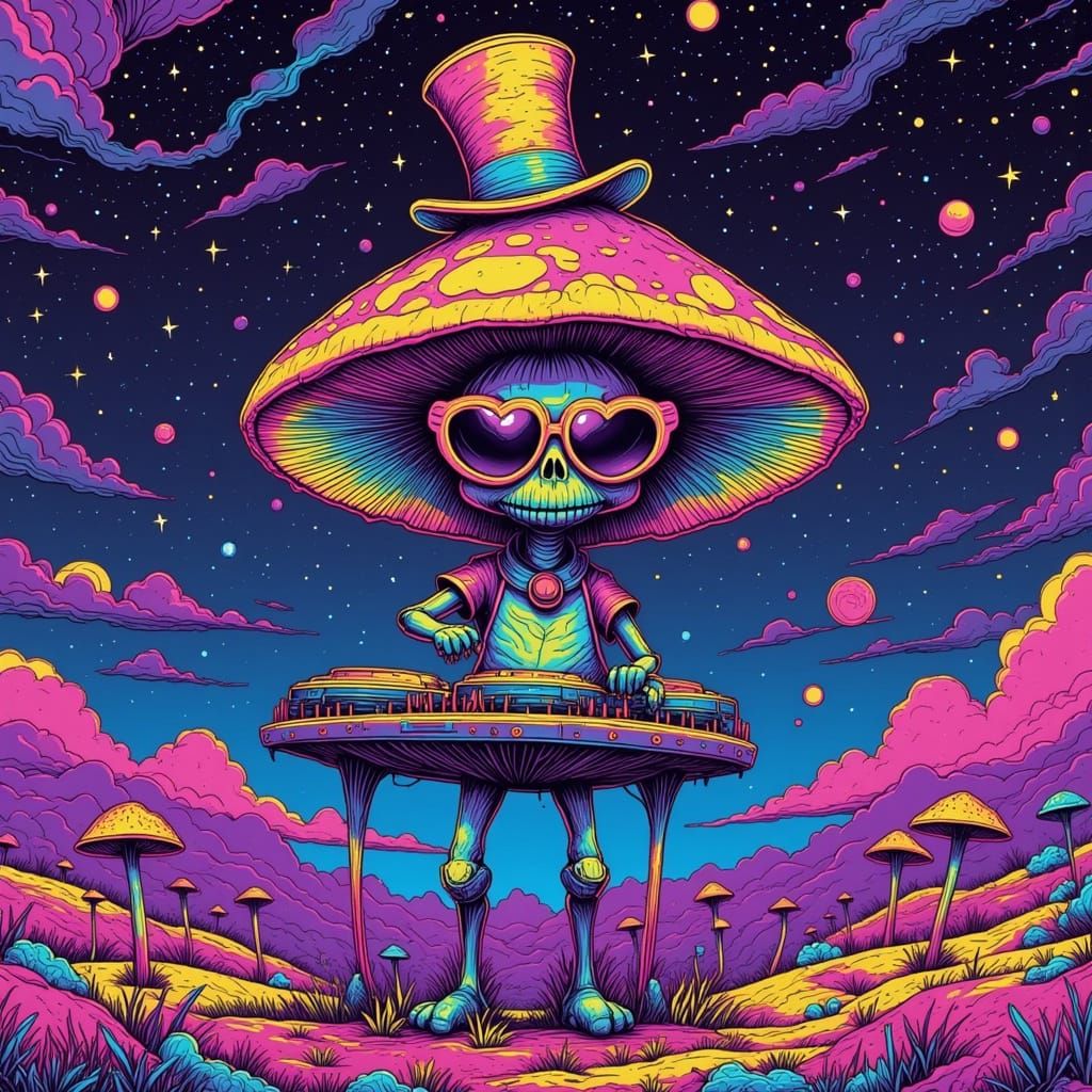 Mushroom DJ Hosts Psychedelic Cosmic Dance Rave