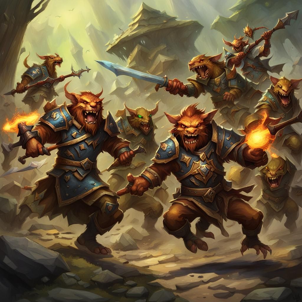Kobold Attack Group in Action
