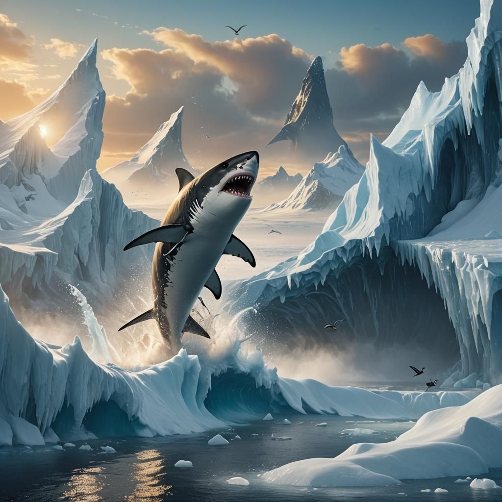 Epic Shark Attack on Antarctic Ice Shelf