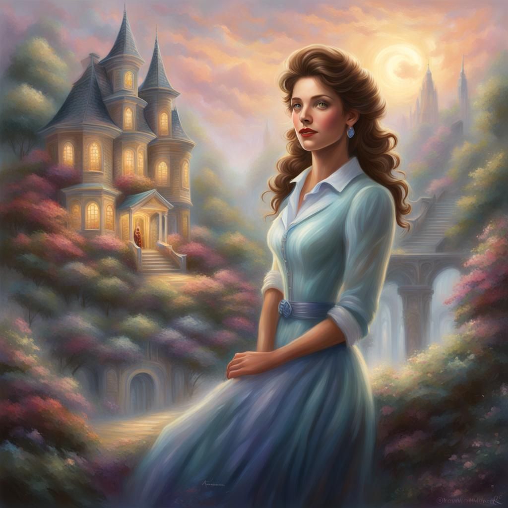 Ethereal Business Lady Digital Drawing