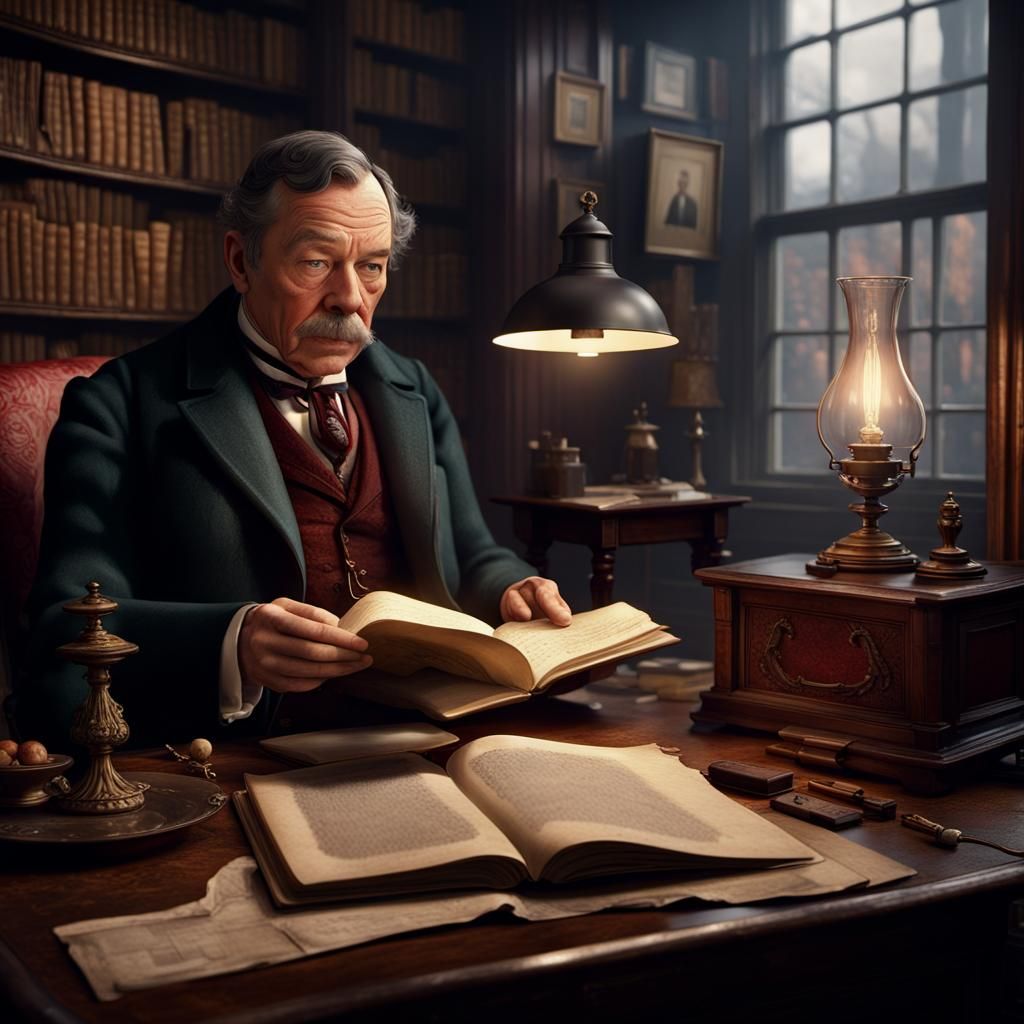 Arthur Conan Doyle Reads in Baker Street Flat