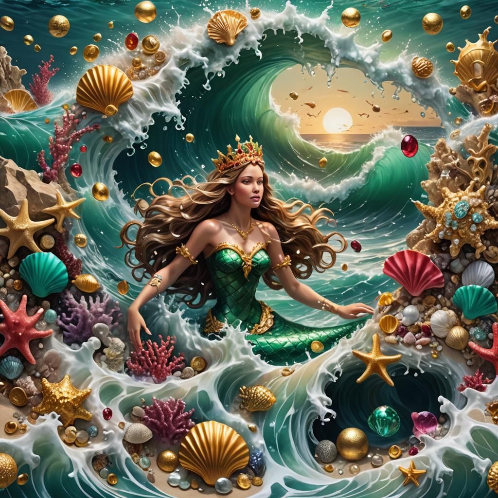 Mermaid in Tsunami