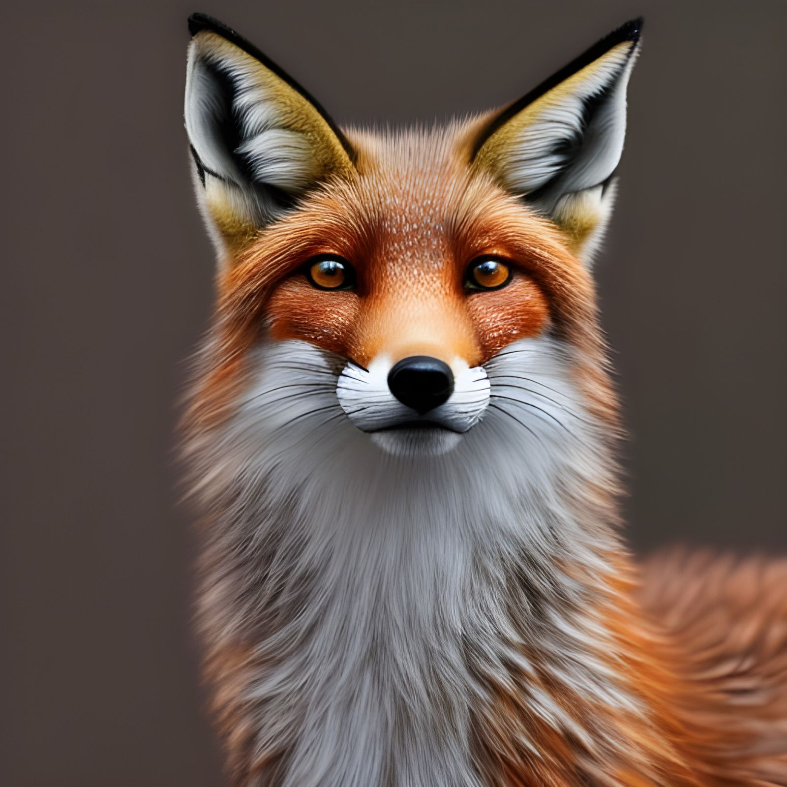 Detailed Fox Portrait in Hyperrealistic Style
