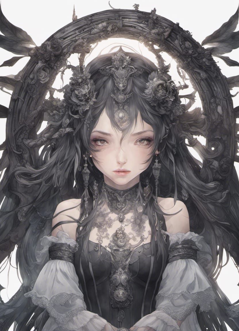 Beautiful Dark Fairy Goddess with Dynamic Lighting