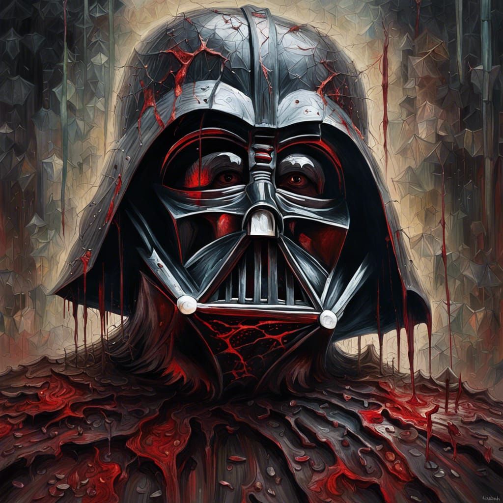 Grotesque Darth Vader: A Gothic Horror Impression