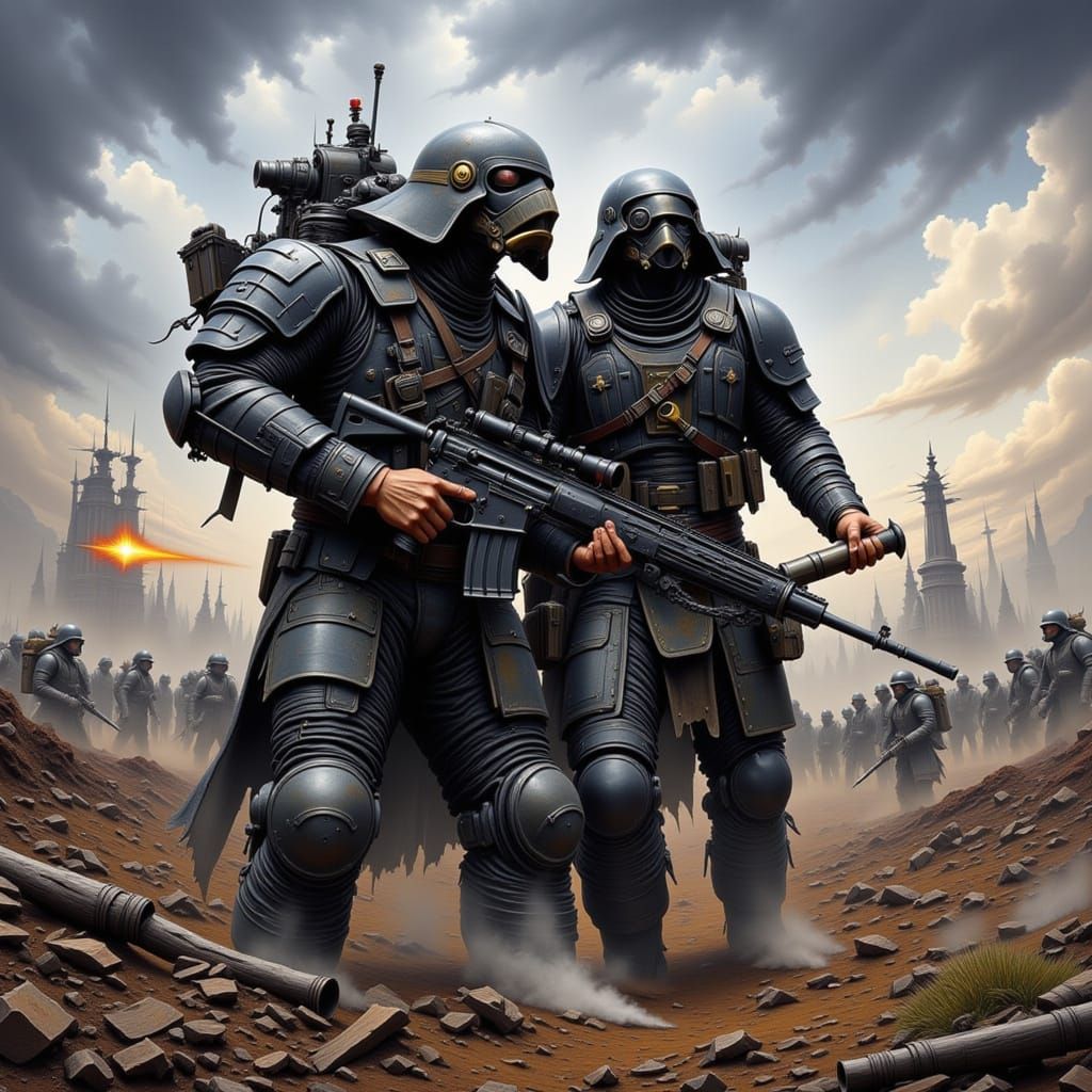 Futuristic Warrior War Machine