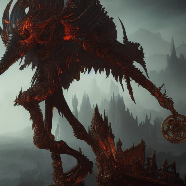 Clockwork Nephilim: Detailed Fantasy Concept Art