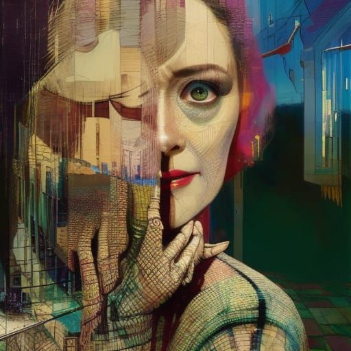 Old Woman Sees Youthful Reflection